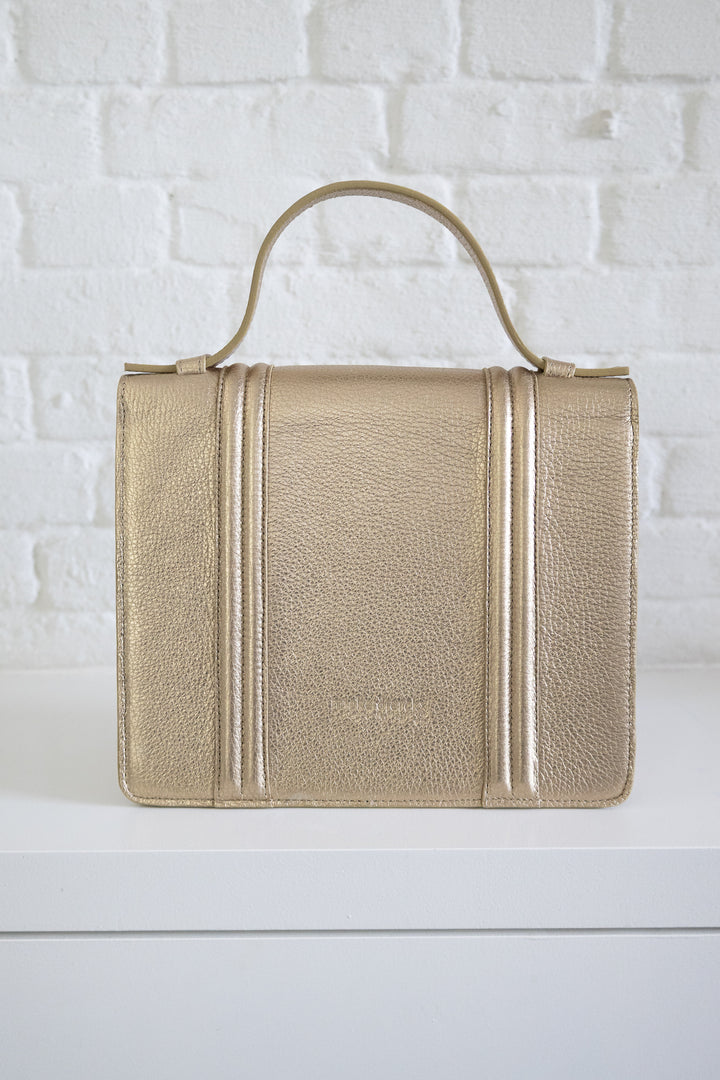 SS. Mini Briefcase Doublé Gold Structured