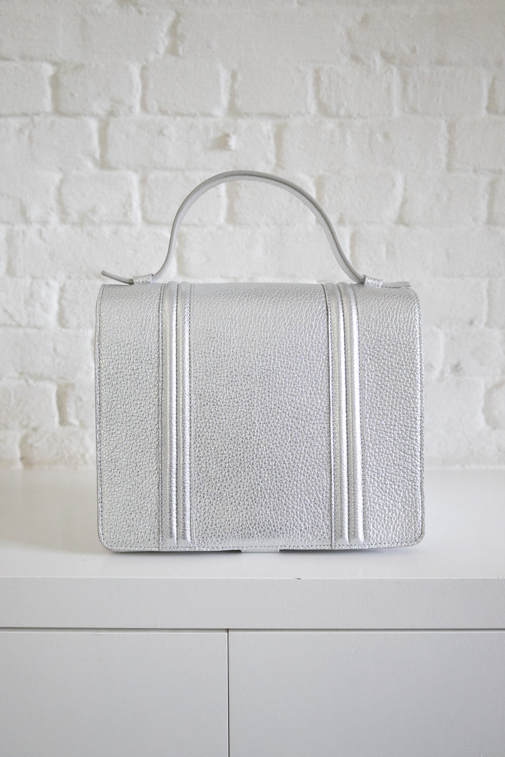 SS. Mini Briefcase Doublé Silver Structured
