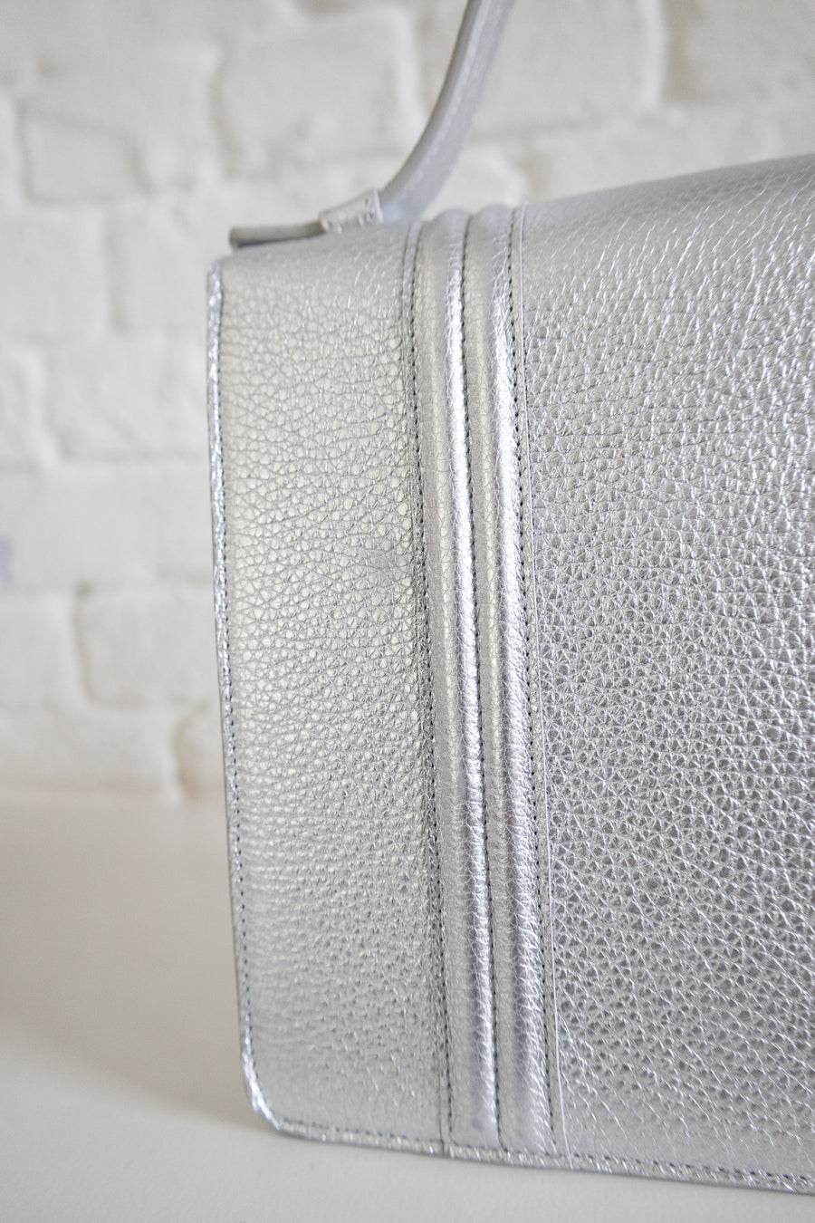 SS. Mini Briefcase Doublé Silver Structured
