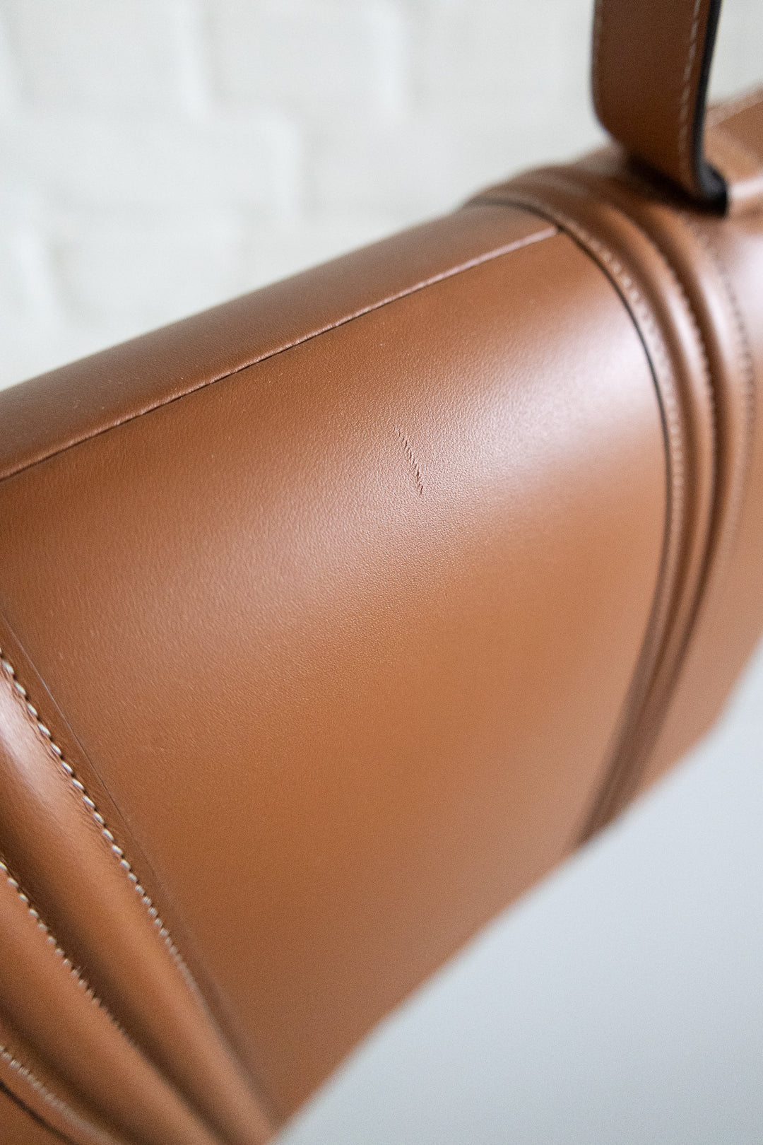 SS. Mini Briefcase Doublé Cognac Stitched