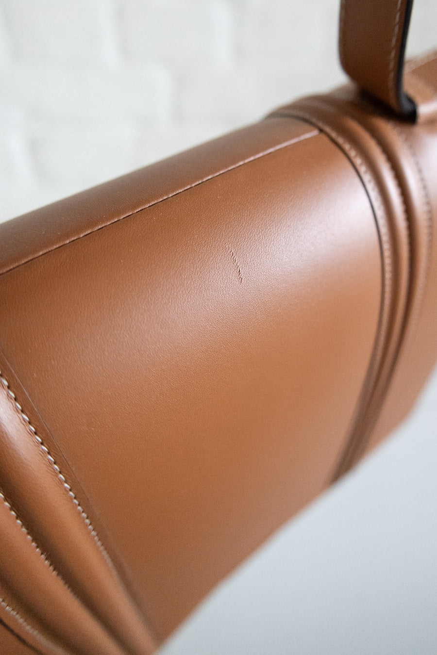SS. Mini Briefcase Doublé Cognac Stitched