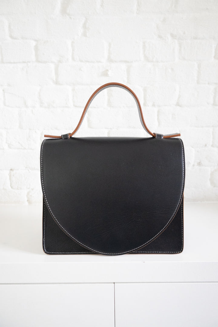 SS. Mini Briefcase Black Stitched