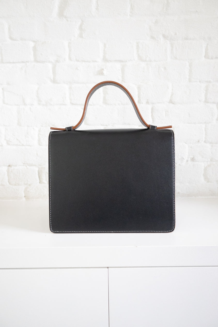 SS. Mini Briefcase Black Stitched