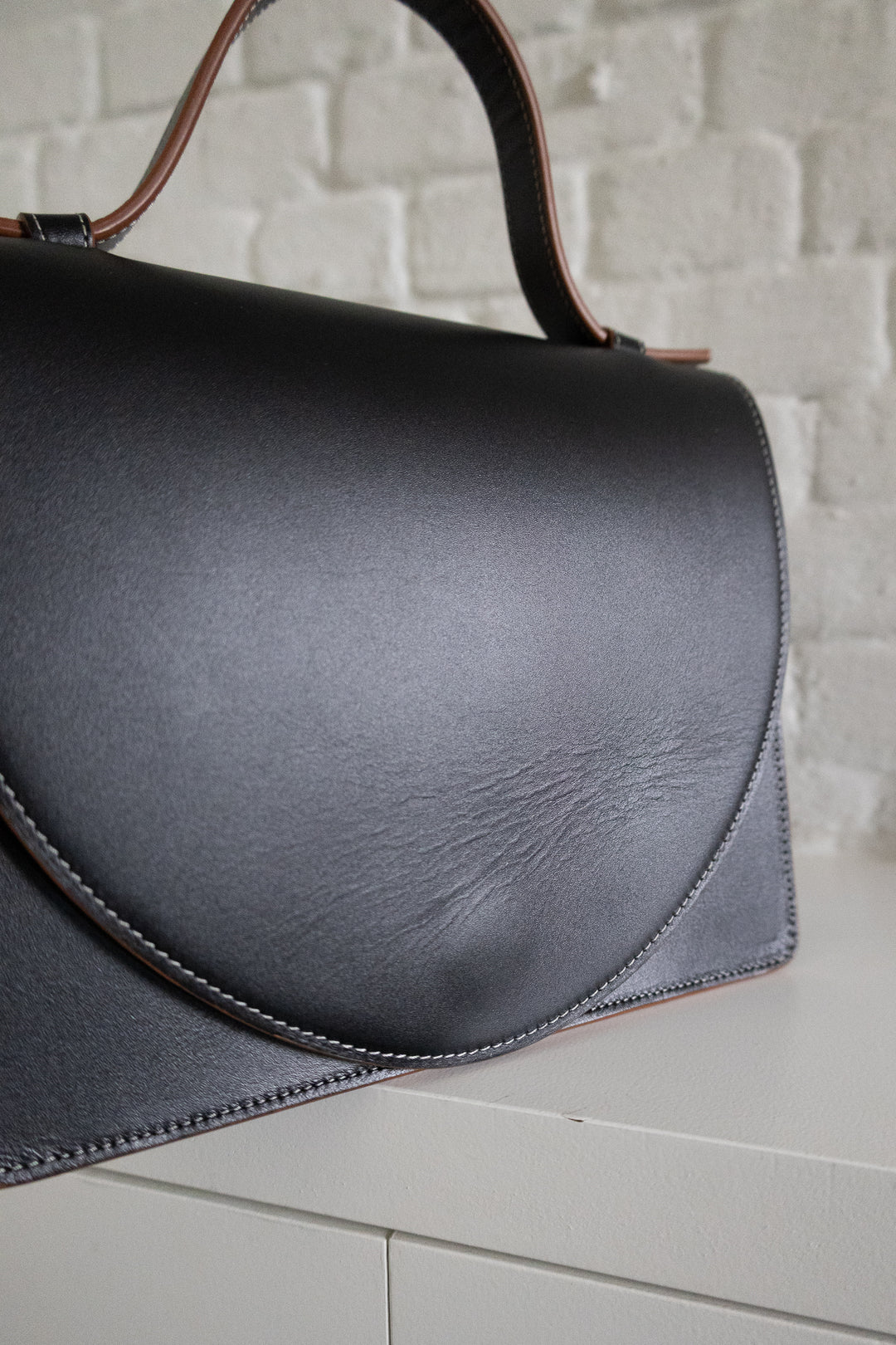 SS. Mini Briefcase Black Stitched