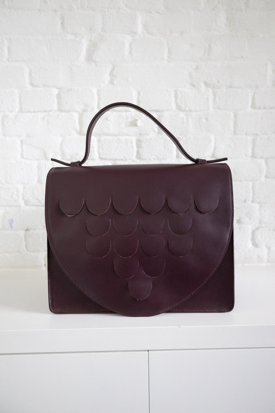SS. Midi Briefcase Scales Burgundy