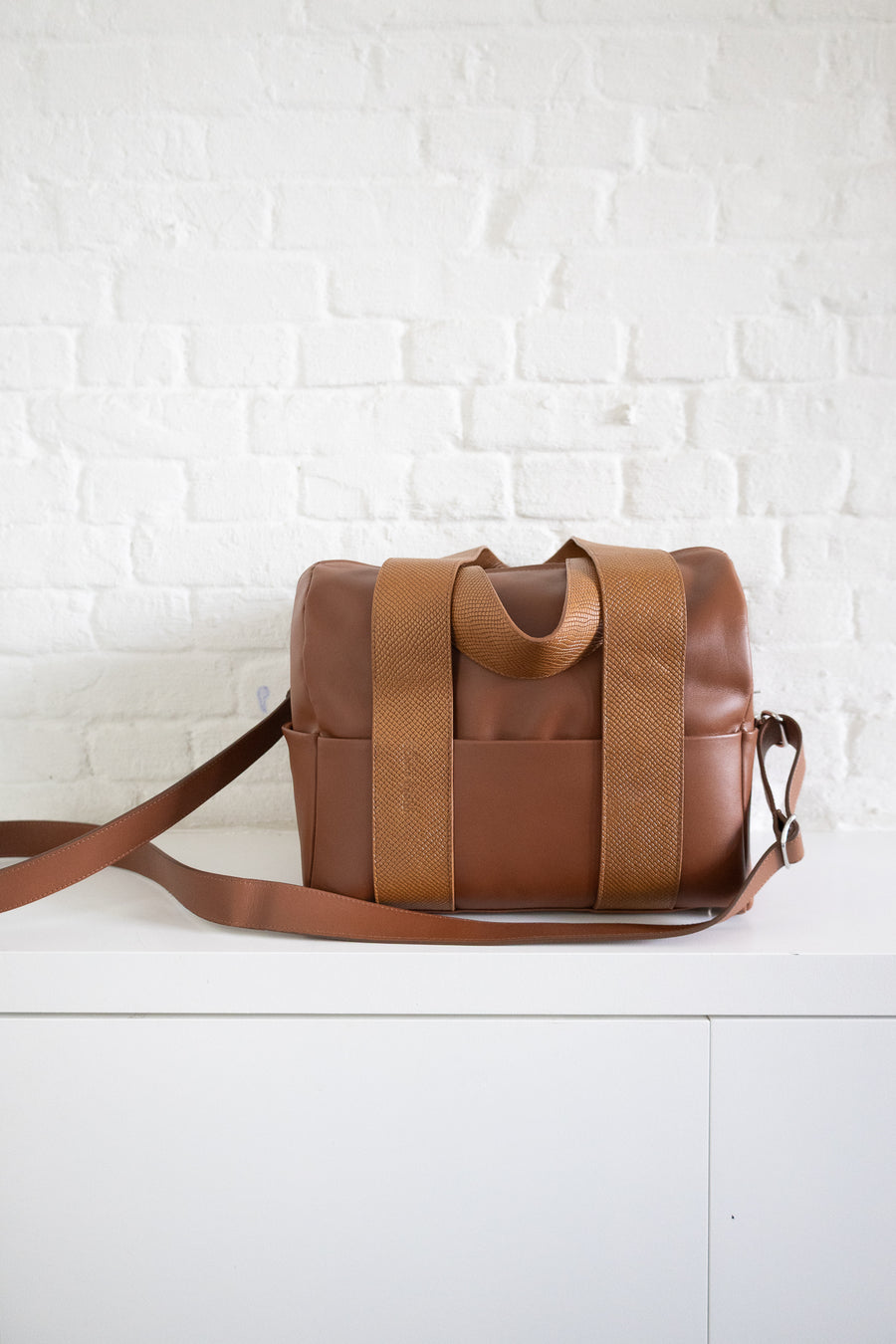 SS. Bowlingbag Mini Dark Cognac / Snake