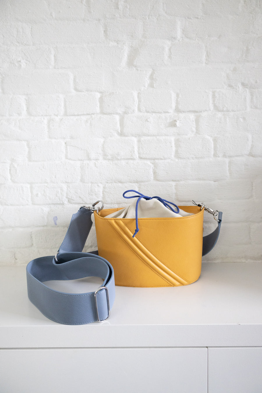 SS. Boat Bag Velvet Curry & Bleu Ciel