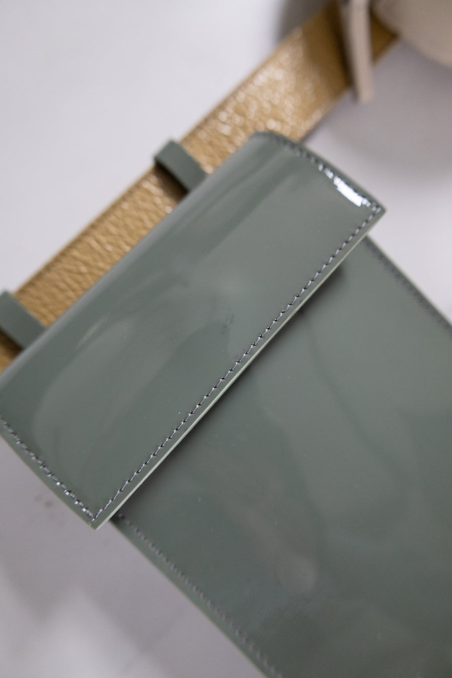 SS. Belt XL Opal + Oval Sand + Rectangle Olive Laque