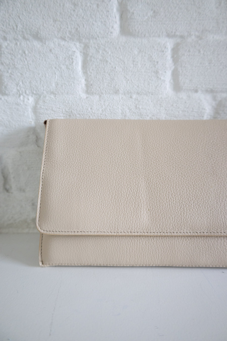 SS. Folded Clutch Beige Structured