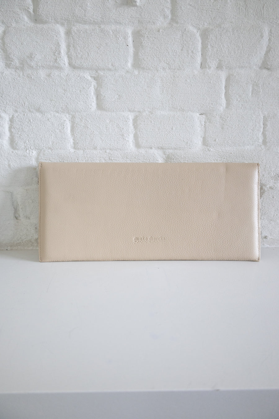 SS. Folded Clutch Beige Structured