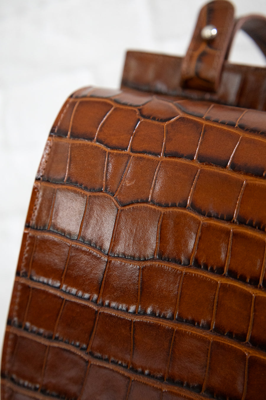 SS. Single Saddle Cognac Croco