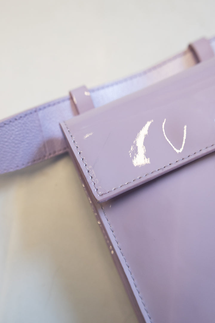 SS. Belt XL Lila shimmer + 2 x Rectangle Lila Laque