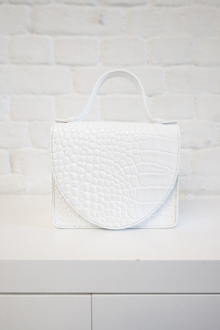 SS. Micro Briefcase Very white croco