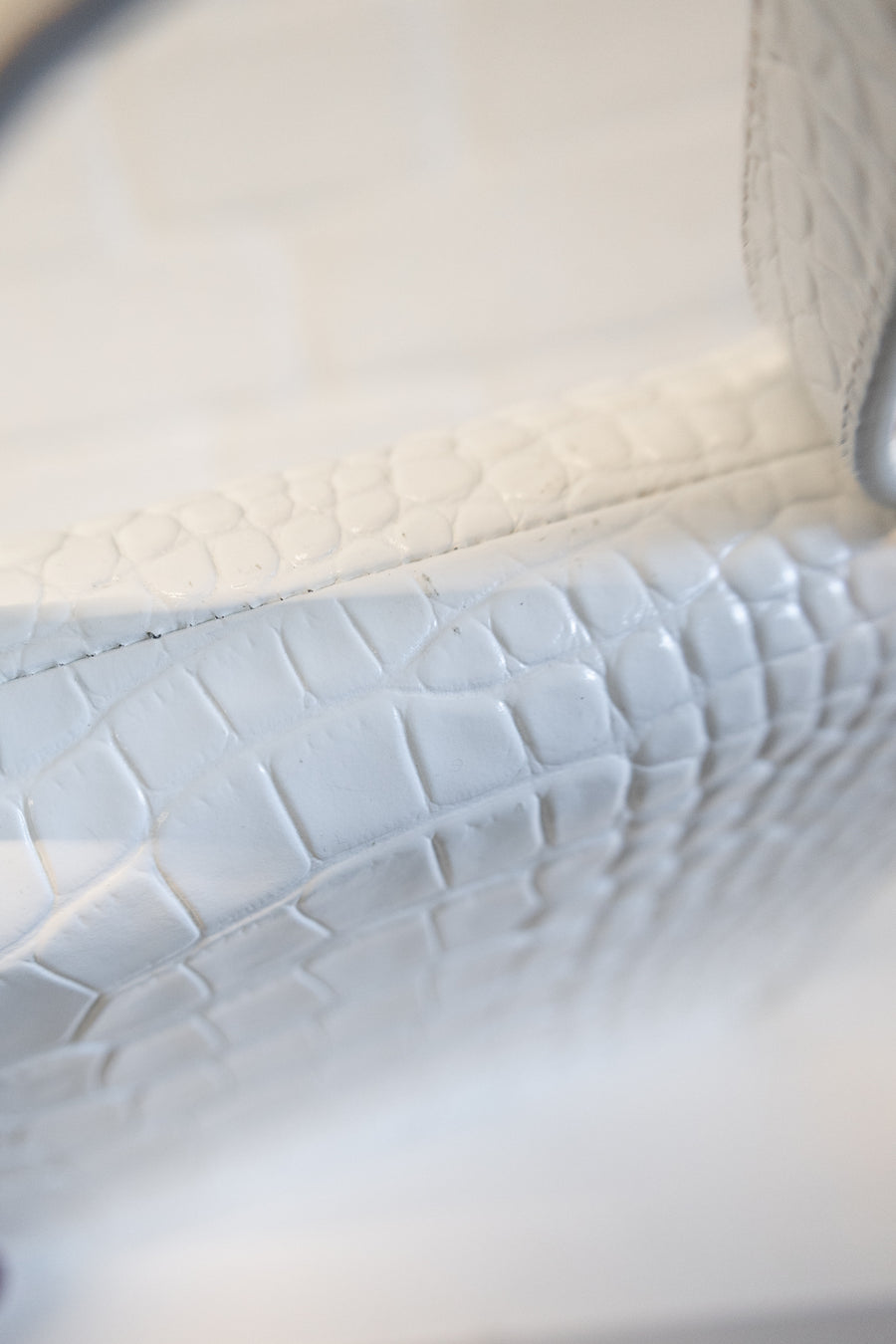 SS. Micro Briefcase Very white croco
