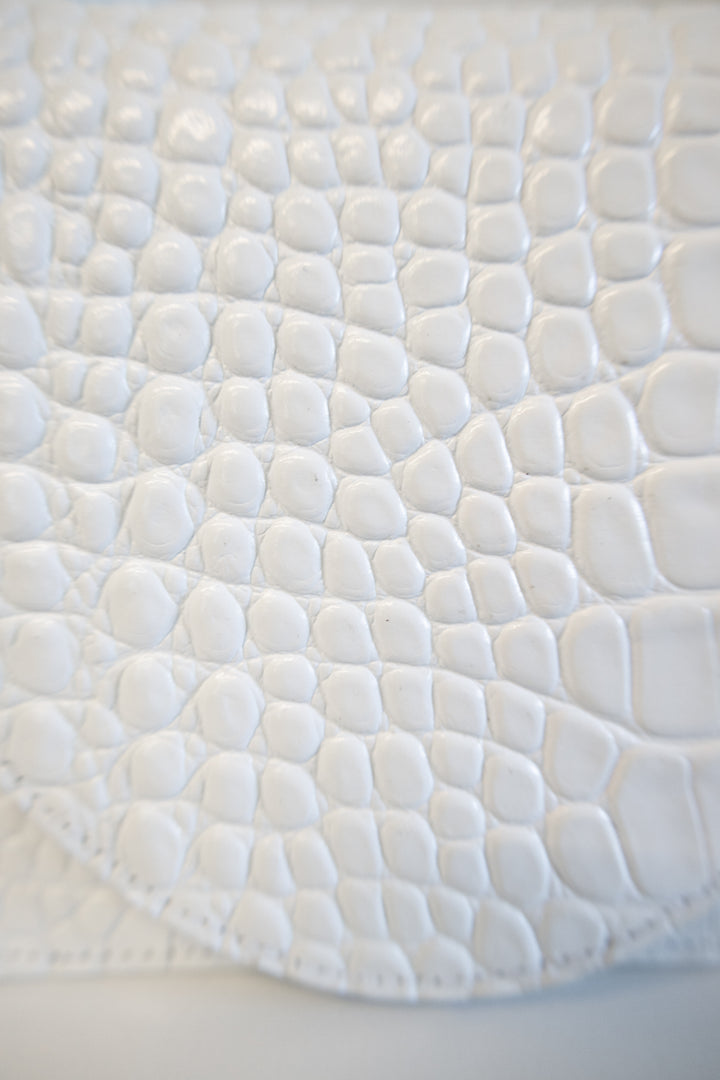 SS. Micro Briefcase Very white croco