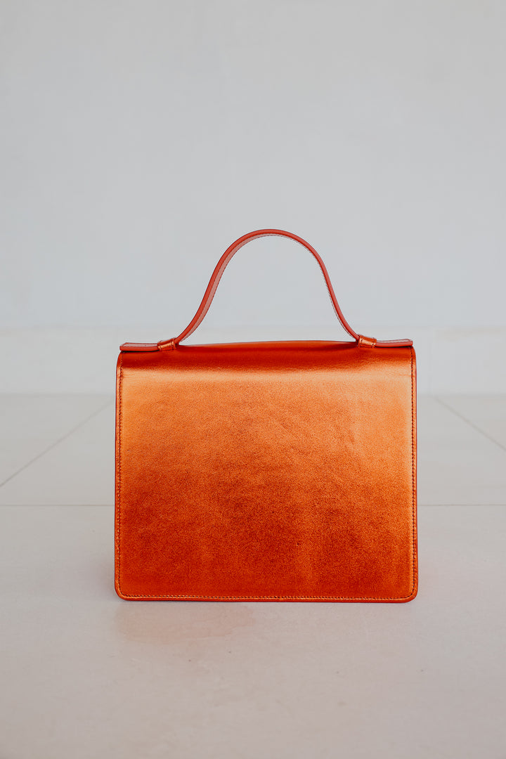 Mini Briefcase | Naranja Shimmer