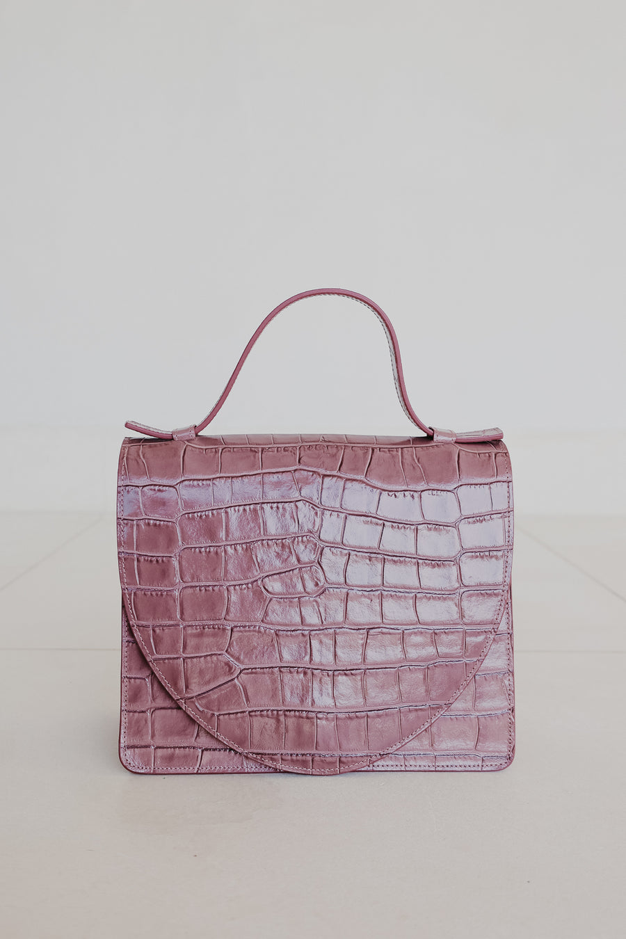 Mini Briefcase | Orchid Croco