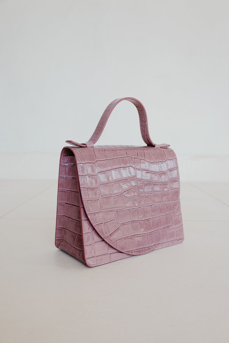 Mini Briefcase | Orchid Croco