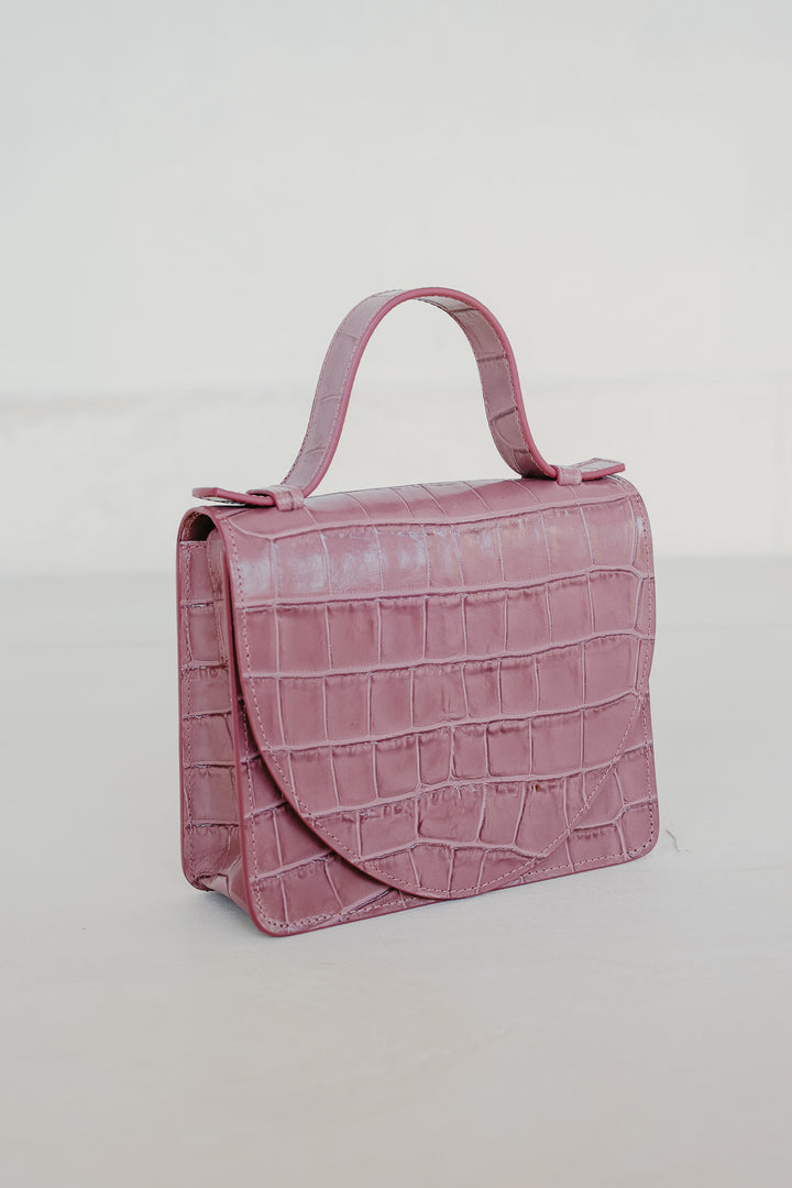 Micro Briefcase | Orchid Croco