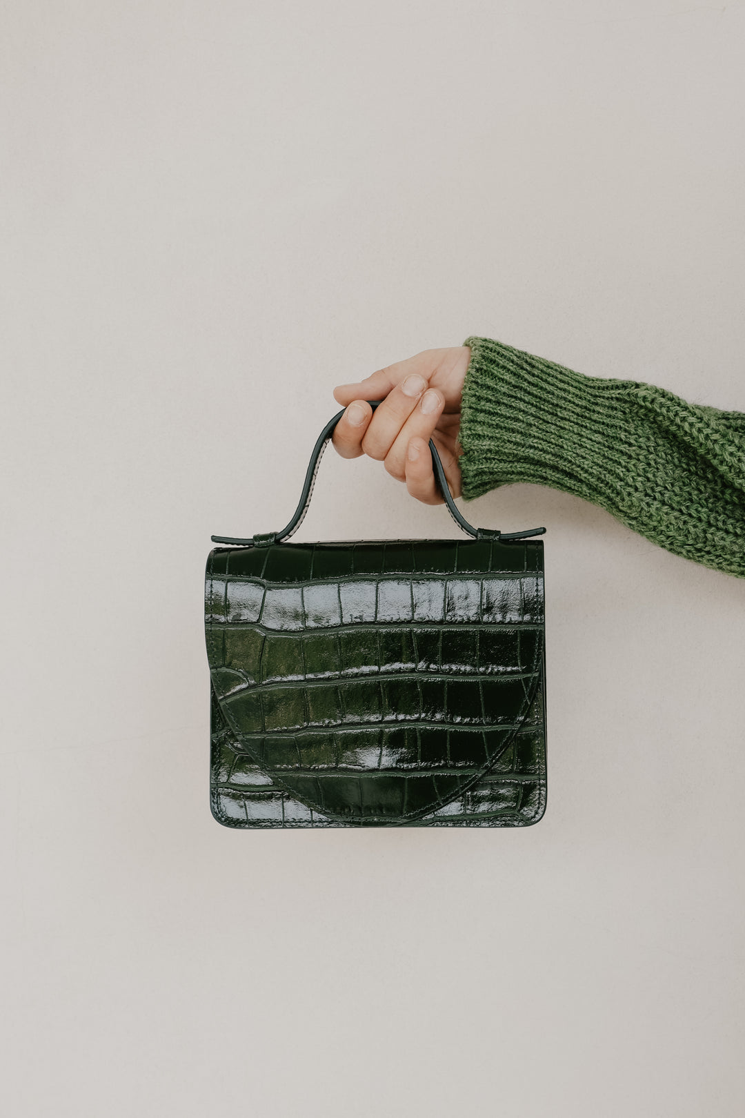 Micro Briefcase | Forest Croco