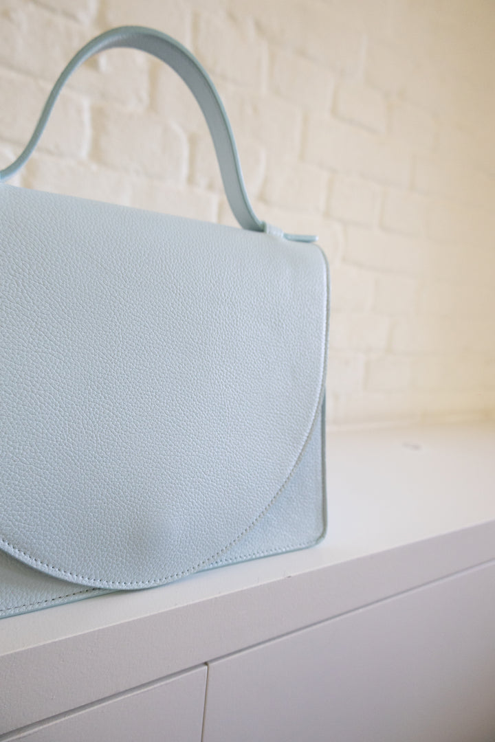 SS. Mini Briefcase Ice Blue Structured