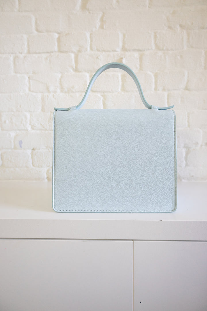 SS. Mini Briefcase Ice Blue Structured