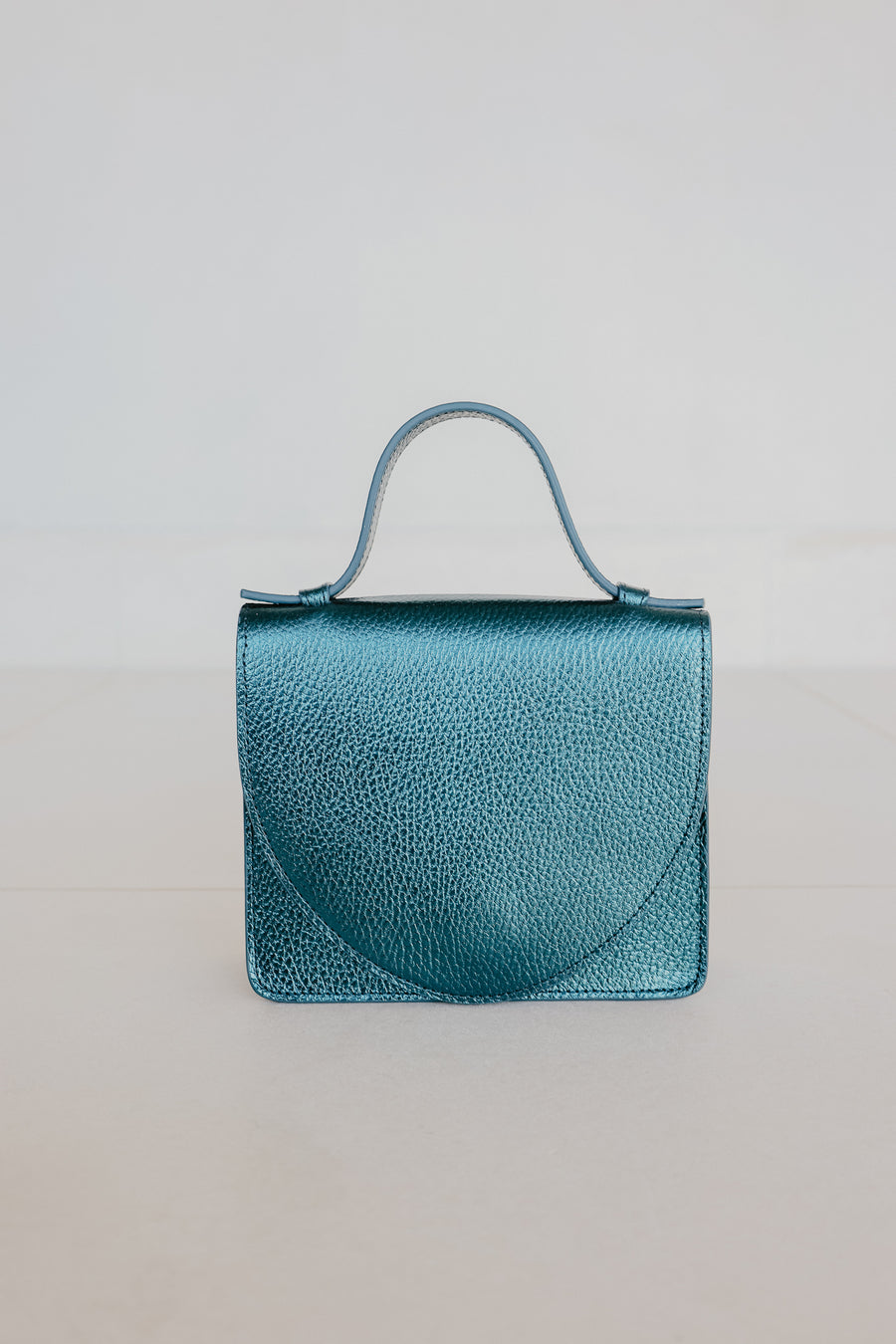 Micro Briefcase | Petrol Shimmer