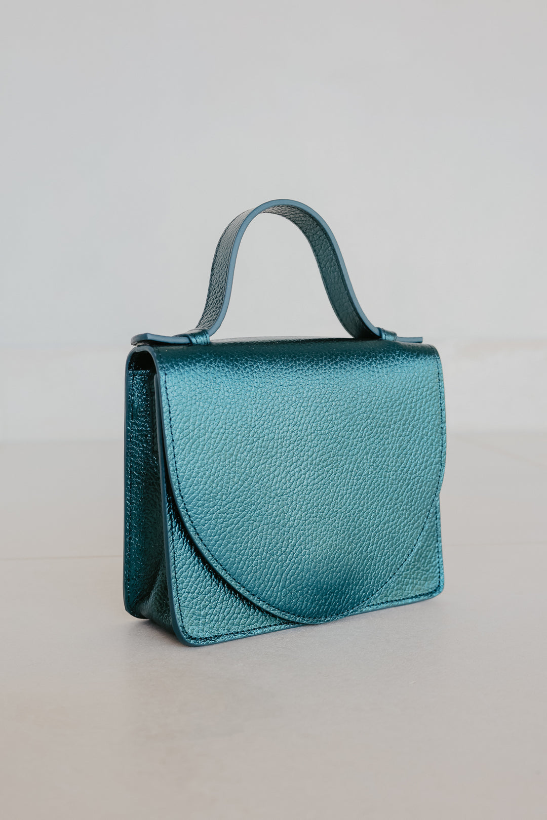 Micro Briefcase | Petrol Shimmer