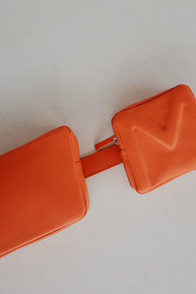 Belt Bag: Belt XL Naranja Structured + Trapezium Naranja Structured + Mini M Naranja Structured