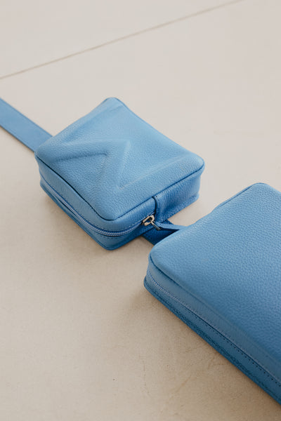 Belt Bag: Belt XL Bleu Ciel Structured + Trapezium Bleu Ciel Structured + Mini M Bleu Ciel Structured