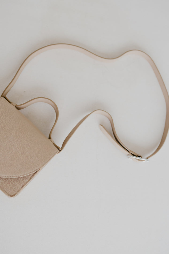 Micro Briefcase | Beige Structured