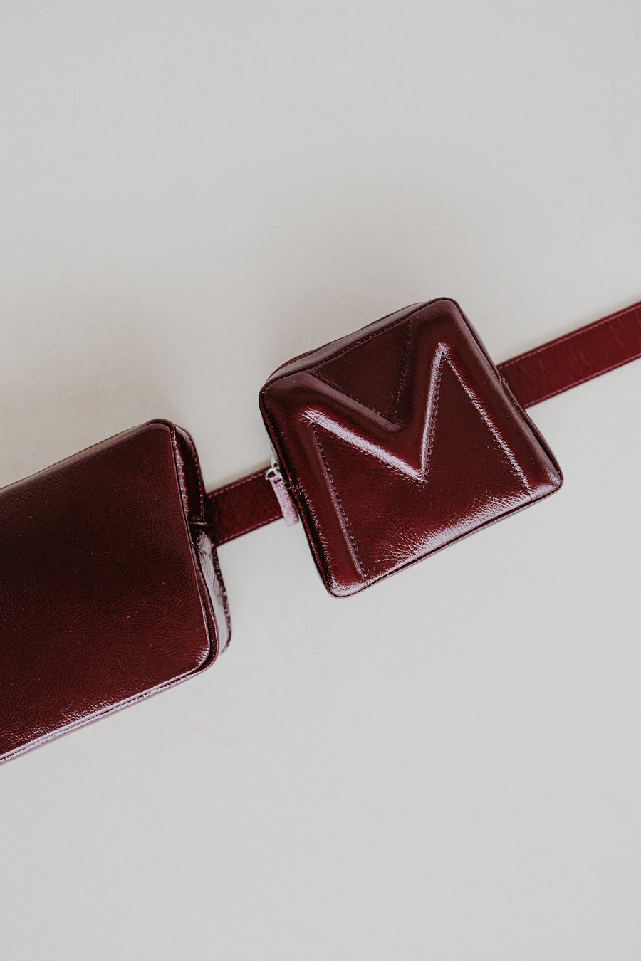 Belt Bag: Belt XL Ruby + Trapezium Ruby + Mini M Ruby