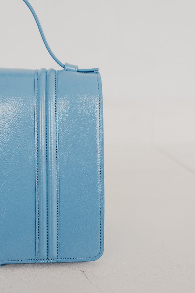 Mini Briefcase Doublé | Bleu Ciel Stone