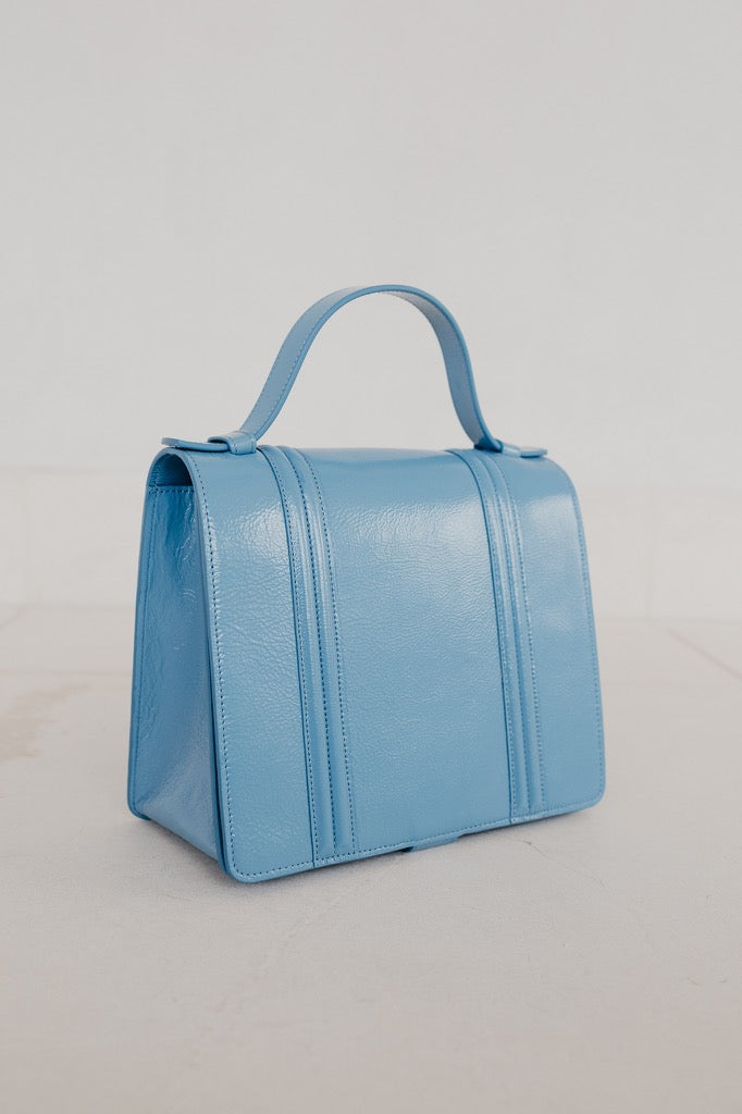 Mini Briefcase Doublé | Bleu Ciel Stone