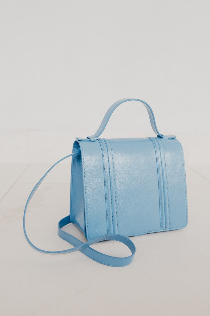 Mini Briefcase Doublé | Bleu Ciel Stone