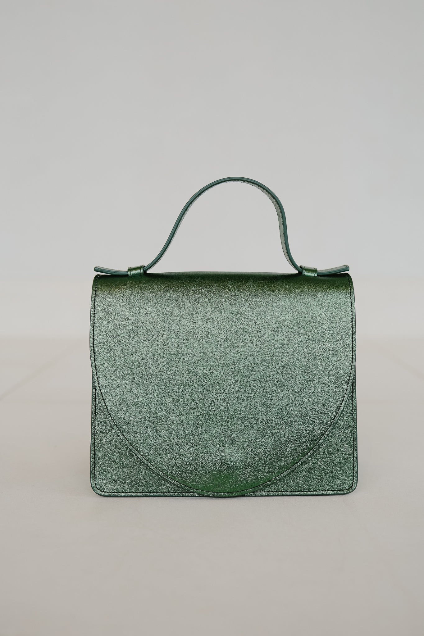 Mini Briefcase | Mossgreen Shimmer – Mieke Dierckx