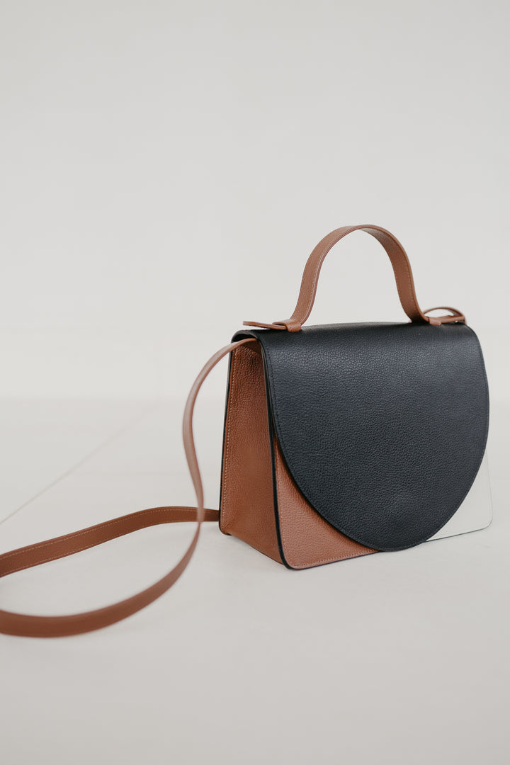 Mini Briefcase | Tricolor Classic Structured