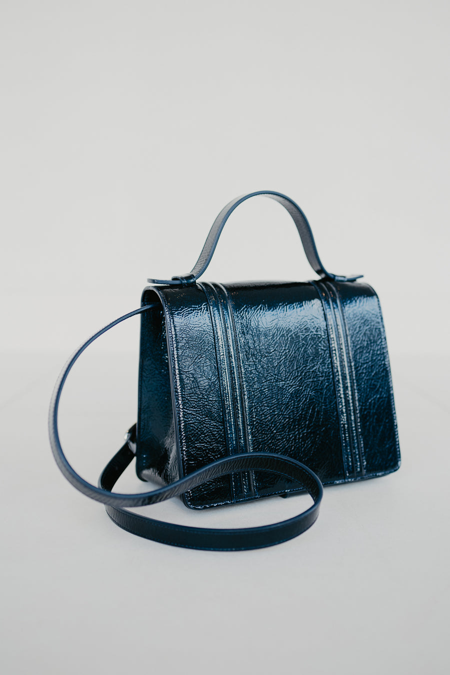 Mini Briefcase Doublé | Night Blue Stone