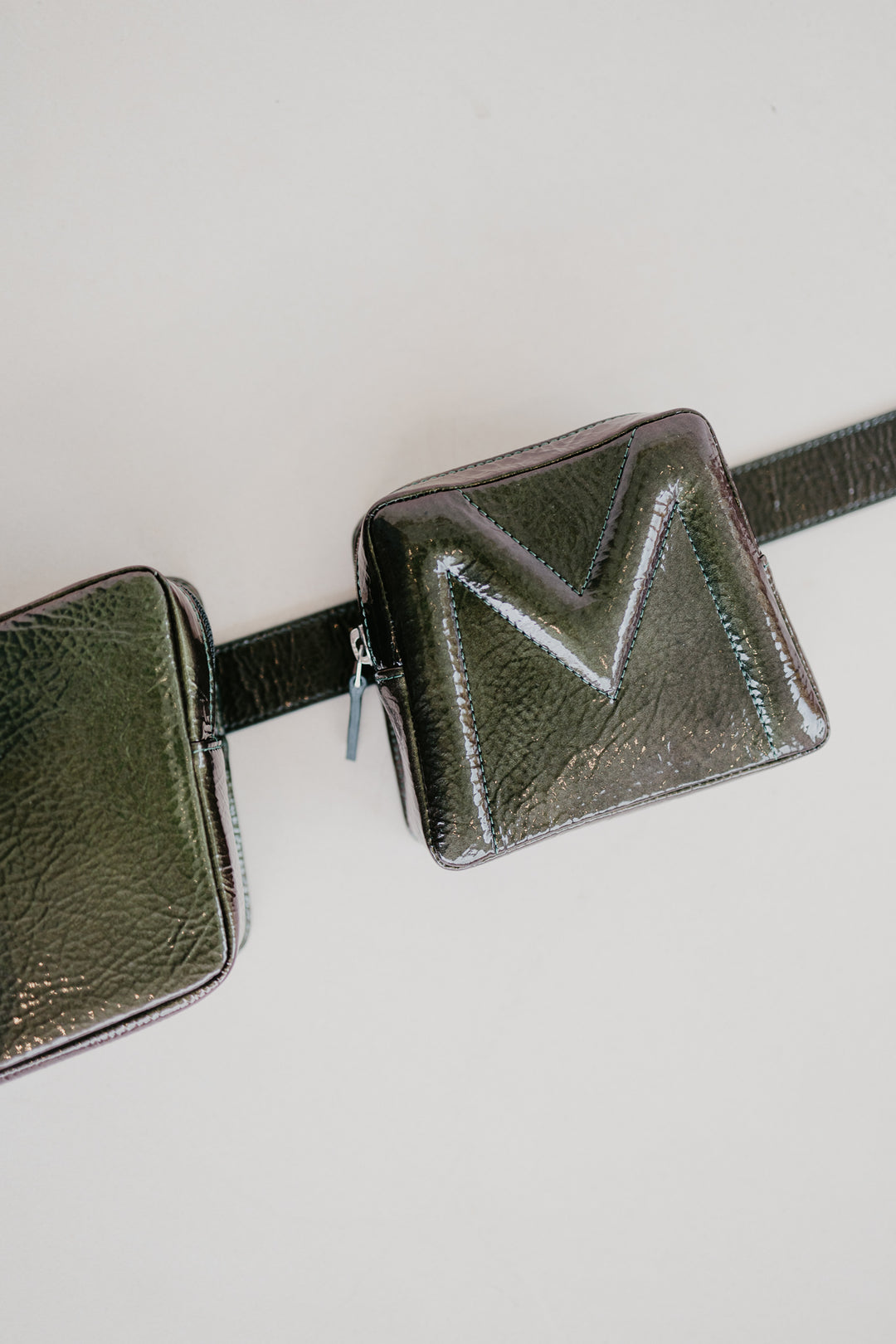 Belt Bag: Belt XL Kiwi Rose Stone + Trapezium Kiwi Rose Stone + Mini M Kiwi Rose Stone