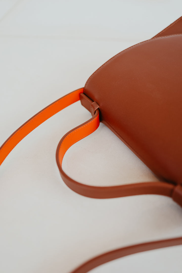 Mini Briefcase | Dark Cognac / Naranja Pure