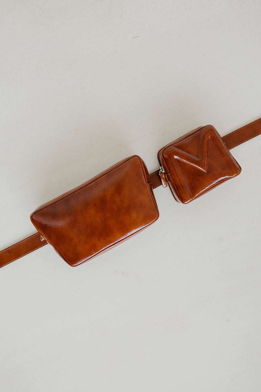 Belt Bag: The Belt XL Chestnut Stone + Trapezium Chestnut Stone + Mini M Chestnut Stone