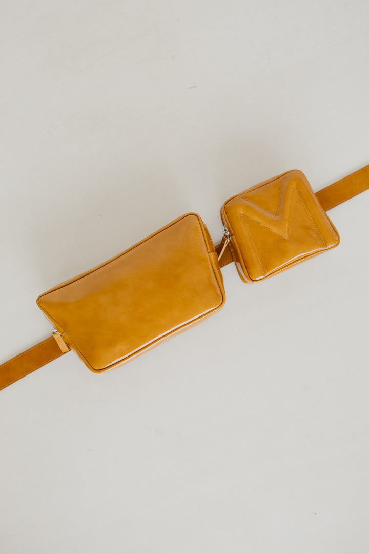 Belt Bag: The Belt XL Cinnamon Stone + Trapezium Cinnamon Stone + Mini M Cinnamon Stone