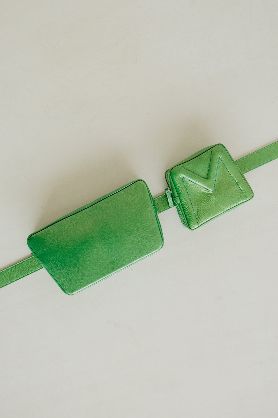 Belt Bag: The Belt XL Grass Stone + Trapezium Grass Stone + Mini M Grass Stone