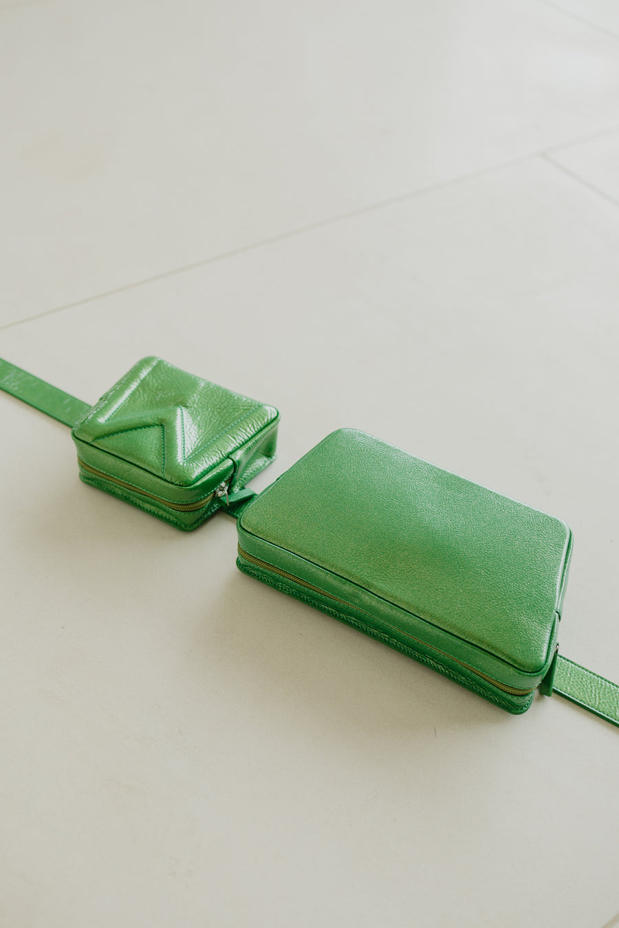 Belt Bag: The Belt XL Grass Stone + Trapezium Grass Stone + Mini M Grass Stone