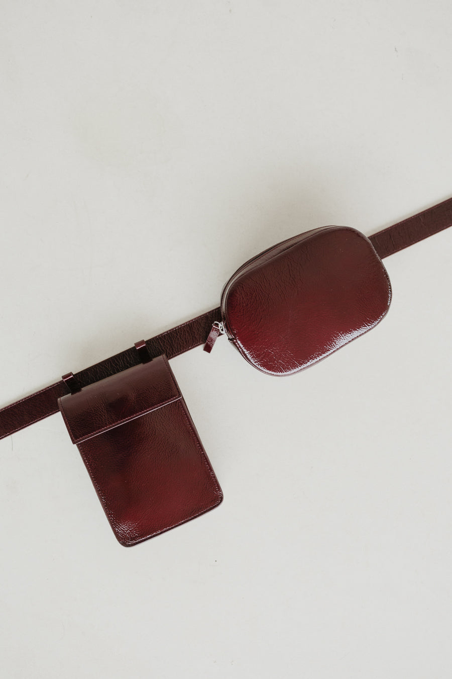 Belt Bag: Belt XL Ruby + Oval Belt Ruby + Rectangle Ruby