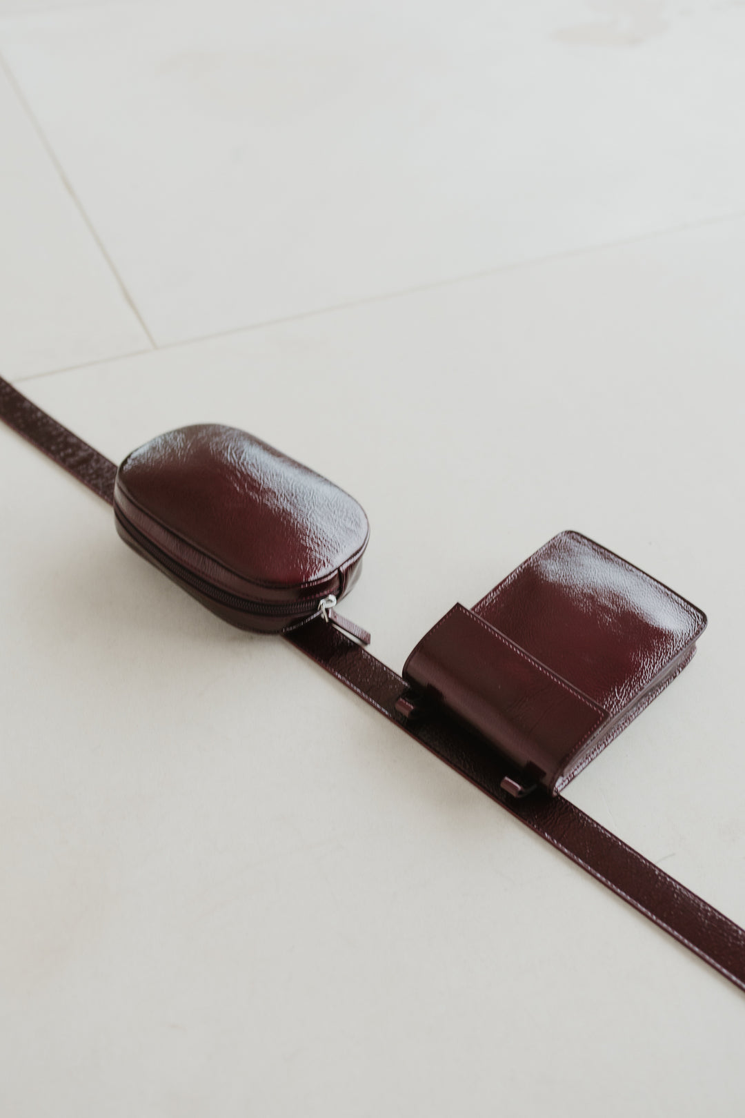 Belt Bag: Belt XL Ruby + Oval Belt Ruby + Rectangle Ruby