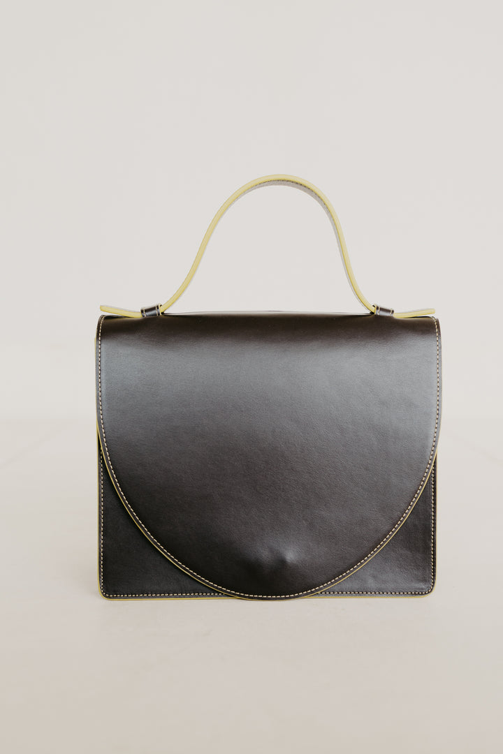 Mini Briefcase | Stitched Ebony / Limon