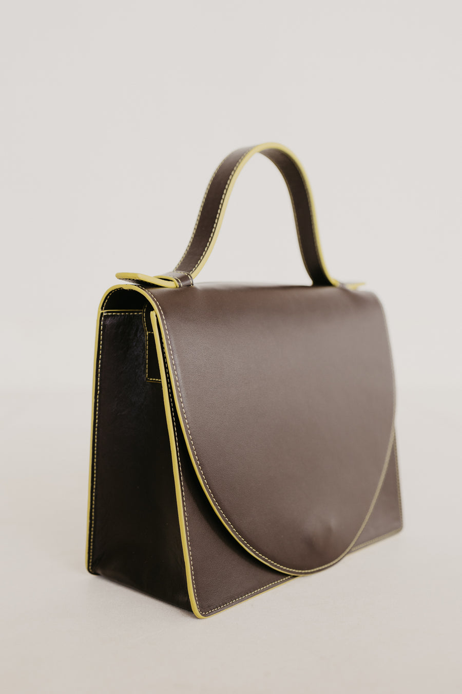 Mini Briefcase | Stitched Ebony / Limon