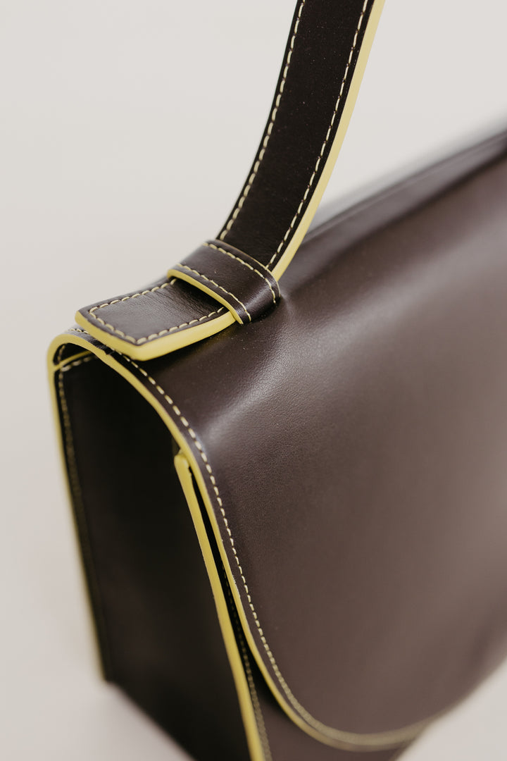 Mini Briefcase | Stitched Ebony / Limon
