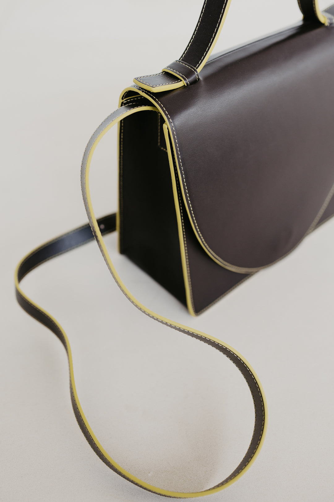 Mini Briefcase | Stitched Ebony / Limon